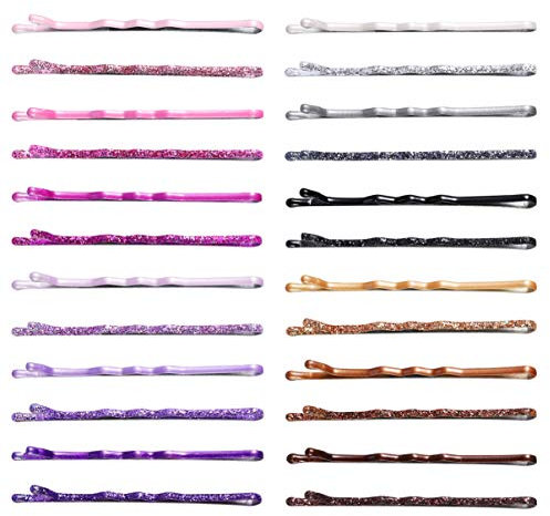 Lurrose Farbe Bobby Haarnadeln Glitzer Pulver Bobby Pins Haarspangen Haarspangen Haarspangen für Mädchen Frauen 96Pcs
