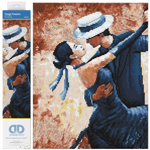 DIAMOND DOTZ Painting, Intermediate Kit, DD8, Tango Passion, 41 x 41 cm
