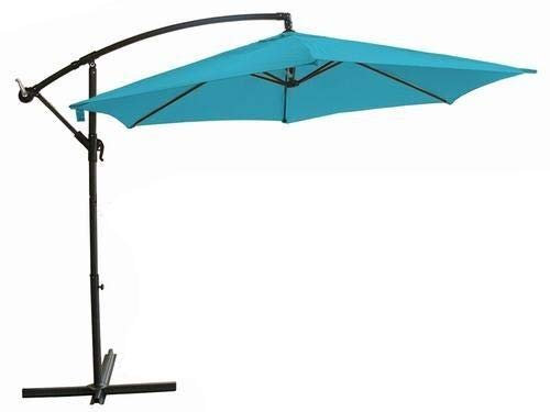 Gerimport Sombrilla excéntrica Blanca 3 Metros Azul