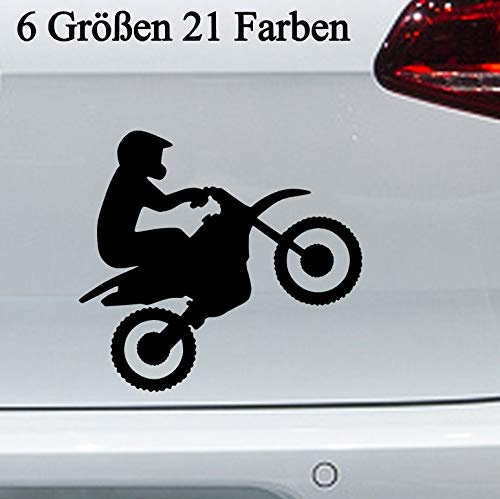 Motocross Wheelie Aufkleber Sticker in 6 Größen MX Racing Kontur Track tuning in 6 Größen und 21 Farben