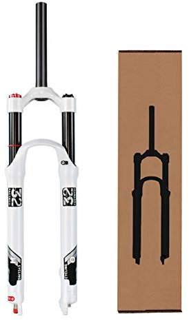 TOMYEUS MTB Forcella Ammortizzata Bicicletta 26 27,5 Pollici, Tubo Conico 1-1/8 Bike Ammortizzatore Forks Corsa 140 Mm (Colore : Straight Tube, Size : 29 inch)