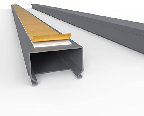 Pro Self-Adhesive Cable Duct with Foam Adhesive Tape, External Cable Trunking for Cable Run, 10 m 30 x 20 mm - 10 x 1 m, Grey