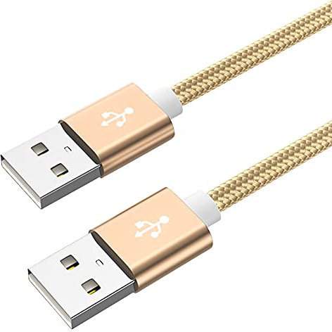 Roadoor Câble USB 2a Super Speed ​​Dual-Head Usb2.0 Mâle à Mâle Double-mâle à Deux Têtes Câble D'extension De Transmission De Données Cordon pour Ordinateur Portable à Disque Dur Le Noir 200cm