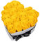 EG EMMIE GRAY Classic Infinity Rosenbox | Herz | Weiß – Traumhafte Infinity Rosen, 1-3 Jahre haltbare Rosen, Flowerbox mit echten, konservierten Rosen, edle Premiumrosen (M, Sunny Yellow)