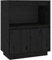 vidaXL Sideboard Kommode Anrichte Schrank Beistellschrank Mehrzweckschrank Standschrank Aufbewahrungsschrank Schwarz 60x34x75cm Massivholz Kiefer
