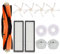 GreeSuit Filter Wischmopp Ersatzteile Zubehör Set Kompatibel für Dreame Bot W10/W10 Pro Staubsauger, 1 Hauptbürste, 2 Filter, 4 Seitenbürsten, 2 Mops mit 2 Wischtuchhalter
