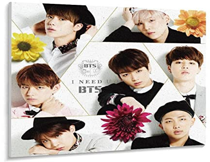 Puzzle 1000 Teile Koreanischer Star BTS Sänger Bangtan Boys Künstlerischer Charakter Puzzle 1000 Teile Tiere Geschicklichkeitsspiel für die ganze Familie, farbenfrohes Platzie(38x26cm