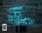 SUPERRUIDALONG 3D Anhänger LKW Fernbedienung 16 Farben Nachtlichter Illusion Acryl LED Tisch Nachttisch Lampe Kinder Schlafzimmer Schreibtisch Dekor Geburtstag Geschenke Spielzeug für Kinder