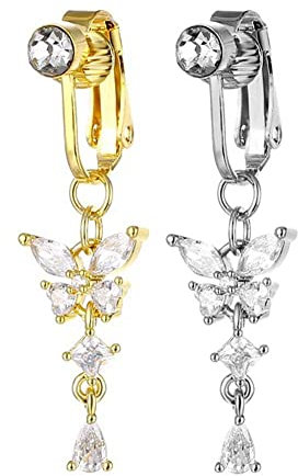 Anneaux de nombril pour femme, anneaux de nombril à clipser, faux piercings de nombril, bijoux de nombril sexy pour femme
