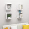 vidaXL 4X Würfelregal Wandregal Hängeregal Cube Lounge CD Regal Dekoregal Bücherregal Schweberegal Wandboard Regalwürfel Weiß 30x15x30cm
