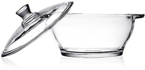 BESTonZON Glass Stewing Pot Heat Resistant Multi-Functional Home Stewing Pot Stove Top Kettle Instant Noodle Bowl