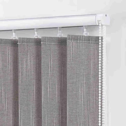 Lamellenvorhang Nach Maß Vertikaljalousie Blickdicht Verdunkelnd Schiebepaneele Lamellen Vorhang Fenster Jalousie für Terrassenschiebetüren,Viele Farben,mit Zubehör,Breite x Höhe (100cm x 120cm)