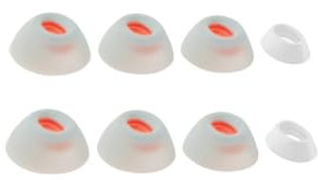 4 pares de almohadillas para auriculares JBL Tune Flex, fundas de silicona para auriculares Tune Flex, accesorios para auriculares Bluetooth (blanco)