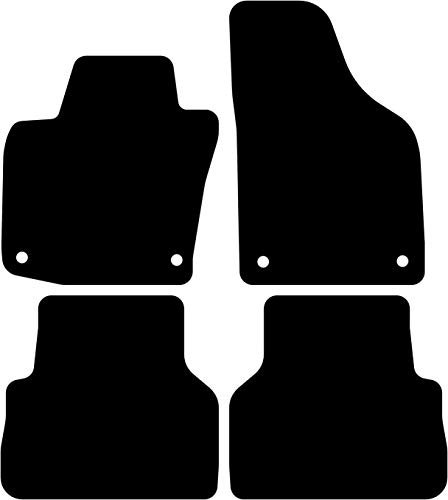 Kovvar Alfombrillas adecuadas para Volkswagen Tiguan 2007-2016 Versión: con calefacción en el Asiento | Calidad: Luxury