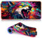 HEYCE Desk Mat Vibrant Wolf ROG XL Tapis de Souris Grand LED Tapis de Souris d'ordinateur étendu/Bureau (80x30x0,3) cm Ultra Mince améliore la Vitesse et la précision