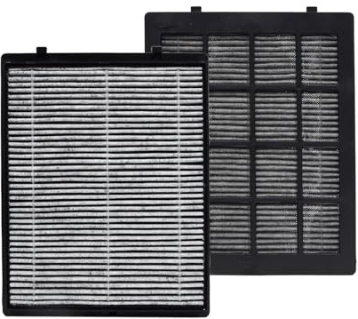 PUREBURG Replacement Filter Compatible with LUFTRUM C401 Car Air Purifier, 2-Pack H13 True HEPA 3-Stage Filtration Activated Carbon 2-in-1