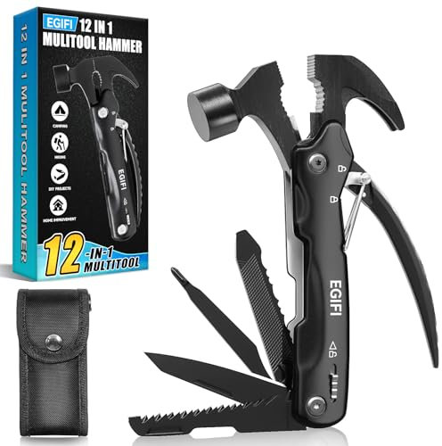 12-in-1-Multitool-Hammer, Multitool-Geschenke für Camping, Wandern, Überleben, Geburtstagsgeschenke für Männer, Camping-Zubehör, Überlebensausrüstung, coole Gadgets für Männer, Ehemann