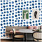 Selbstklebende Tapete Blau Weiß,44.5 x 500cm Tapete Blau Geometrisch Tapete Punkte Klebefolie Möbel Vintage Klebefolie Tapete Möbelfolie Selbstklebend für Badezimmer Wohnzimmer Schlafzimmer Küche