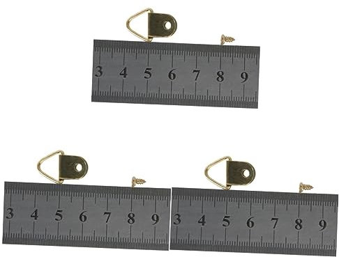 Artibetter 300stücke Triangel D- Aufhänger Mit Schrauben Kupferne Bilderrahmen-halterungen Für Fotos Installieren Für Zuhause Und Geschäft