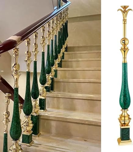 Aluminium-il für Holz-/Betontreppen für Innen- und Außenbereich, Metall-Baluster-System für Veranda, Terrasse, Balkon, Zement, Treppen, Leitplanke (1 Stück)