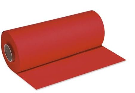 DeinPack 1 Rolle Airlaid Tischläufer rot - 40cm x 24m - Einfarbiger Einmal-Tischläufer - Perforierung alle 120cm - Hochwertiger Tischläufer Ideal für alle Dekorationen, Hochzeit & Partys