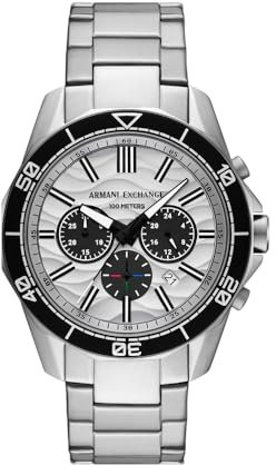ARMANI EXCHANGE Herren Analog Quarz Uhr mit Edelstahl Armband AX1969