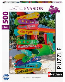NATHAN — Puzzle für Erwachsene — 500-teiliges Puzzle — The Crossroads — Erwachsene und Kinder ab 12 Jahren — Hochwertiges Puzzle — Escape Collection — 12001515