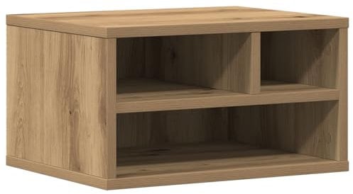 vidaXL Moderner Druckerständer aus Artisan-Eiche | Mittelgroßer Holzwerkstoff | Platzsparendes Design | Glatter Lackabschluss | Ideal für Büro und Studium | Kompakte Lösungstisch | Kleine Möbel