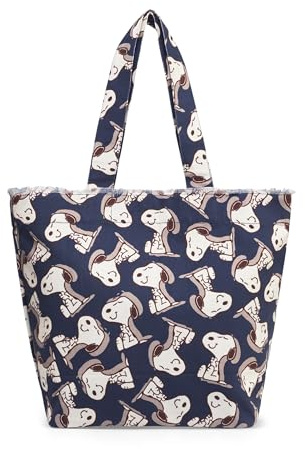CODELLO SHOPPER COTTON SNOOPY ALL OVER blau - 35X45CM
