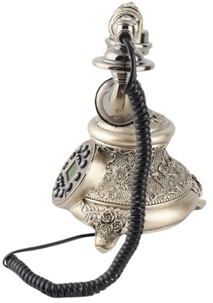 Socobeta Home-Office-Telefon Im Retro-Stil für Schnelle Anrufaufzeichnungsabfrage, FSK/DTMF-Anrufer-ID-Erkennung, Automatische Nummernsuche für den Desktop – 1 Eingestellte IP, 32-Bit-Speicher für