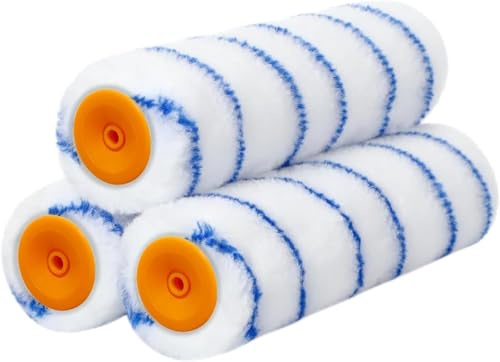 Rullo di vernice da 23 cm, rullo per pittura da parete, 3 pezzi, rullo da pittura, accessorio per pittore, rulli di ricambio per rullo da pittura, pennello da parete per pareti e soffitto