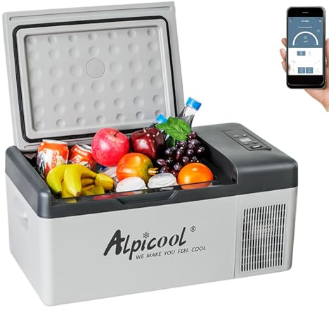 SDKEHUI 15L Auto Kühlbox Kompressor 12V 24V, Elektrisch Kühlschrank -20°C-20°C Gefrieren