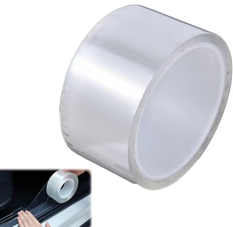Sill Guard Protective Strip,Car Door Sill Protector, Vehicles Transparent Anti Scratch Tape, for Door Edges & Bumper Areas,Universal Wrap Film Anti Scratch Guard Bumper Sticker,5cm*3m