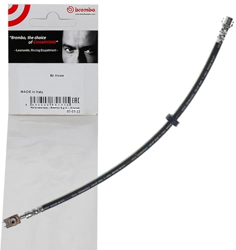 Brembo T85028 Bremsschläuch | Kompatibel mit: AUDI A3, SEAT LEON, TOLEDO II, SKODA OCTAVIA I, OCTAVIA I Combi, VW BORA I, BORA Variant, GOLF IV