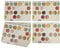 KitchenCraft CreativeTops Retro Spots Platzdeckchen Set, Tischset mit gepunktetem Design, 6 Untersetzer Platzdecken, Platzsets, Tischuntersetzer Abwaschbar, Hitzebeständige Korkrückseite, 30 x 22,8 cm