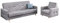 mb-moebel Polstergarnitur Sofa und Sessel Couch mit Bettkasten und Schlaffunktion Polstersofa 3+1 Perry