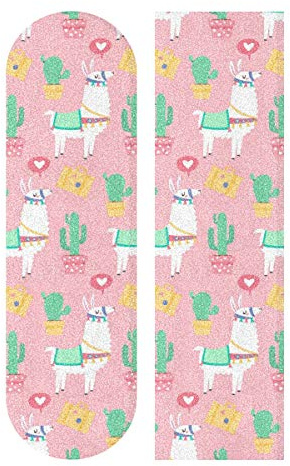 MNSRUU Pink Lama Cactus Skateboard Griptape Blatt Roller Deck Sandpapier 22,9 x 83,8 cm