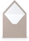 PAPERADO 50 Briefumschläge quadratisch Taupe gerippt Hell-Braun Schlamm - 100 g/m² Kuvert Ohne Fenster 16,4 x 16,4 cm - Hochzeits Umschläge mit Nassklebung spitzer Klappe