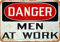 Danger Men At Work Blechschild Retro Blech Metall Schilder Poster Deko Vintage Kunst Türschilder Schild Warnung Hof Garten Cafe Toilette Club Geschenk