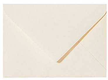 Paper24 25 Briefumschläge DIN C6 114x162 mm, nassklebend, für Einladungen, Grußkarten A6, für Hochzeit, Geburtstag in Zartcreme