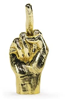 Skulptur der Finger - goldfarben