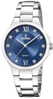 Festina Damen Analog Quarz Uhr mit Edelstahl Armband F20582/3