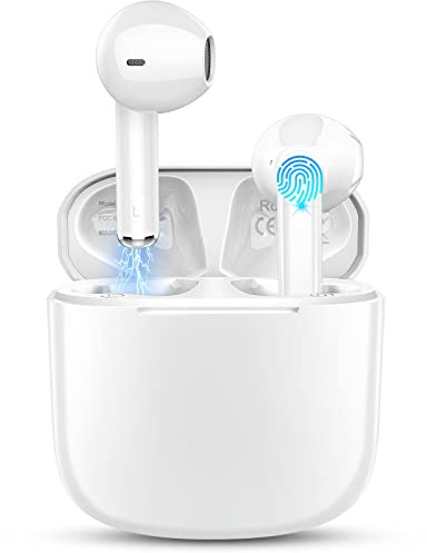 Wireless Earbuds, Wireless Headphones Mini Bluetoth 5.3 Headphones in Ear with 4 Mic, ENC Noise Cancelling Bluetoth Earphones IP7 Waterproof Bluetoth Earbuds with 35H Deep Bass, USB-C/Touch Control