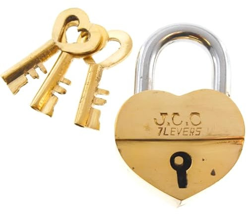 Logica Puzzles Art. Heart Lock Puzzle - Tricky Padlock - Lock Puzzle - Metal Puzzle - Brain Game Tricky Lock