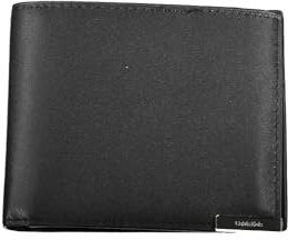 Calvin Klein MODERN PLAQUE BIFOLD 6CC W/BILL Geldbörsen Herren, Schwarz (Ck Black), OS