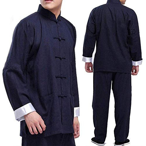 SENNIAN Uniformes de Tai Chi, Bruce Lee Vintage Wing Chun Chinois Kung Fu Uniforme Coton Soie Arts Martiaux Costumes de Tai Chi, Vêtements de Tai Chi Traditionnels pour Votre Exercice de T