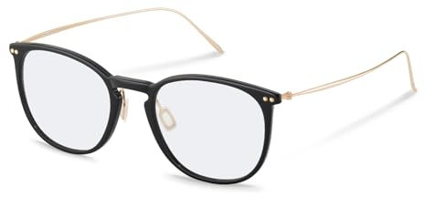 Rodenstock PANTOS Azetat Brillen in Black, Gold für Herren, Brille mit Sehstärke, optional mit Sonnenbrillen tönung oder Blaulichtfilter (Modell R7136)