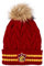 Harry Potter Mütze für Mädchen und Jungen, Hogwarts Mütze für Kinder, Jugendliche und Erwachsene, Gryffindor Mütze Winter-Accessoires - Rot