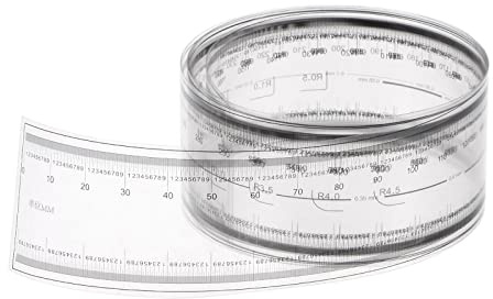 sourcing map Film Flexible Ruler 120cm 0.1mm Scale with R Angle & Width Lines PET Plastic Folding Straight Ruler Calibration Soft Ruler Measuring Tool for Factory, Transparent