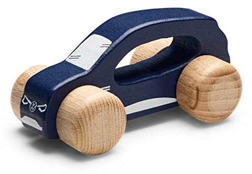 Volkswagen 1H4087511A Spielzeugauto Holzauto Holzspielzeugauto, blau, mit VW Logo
